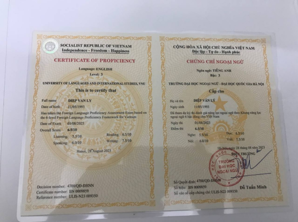 Làm chứng chỉ tiếng Anh B1