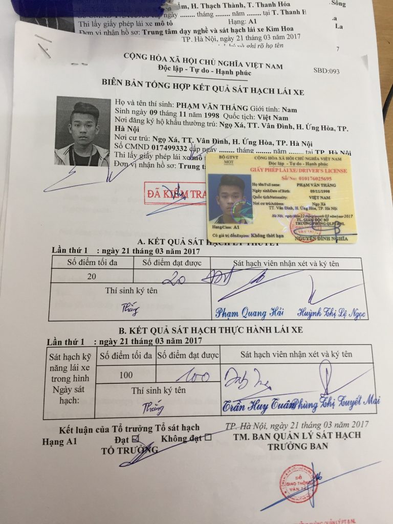 Bằng Lái Xe Hạng A – Dành Cho Xe Máy & Xe Máy Kéo