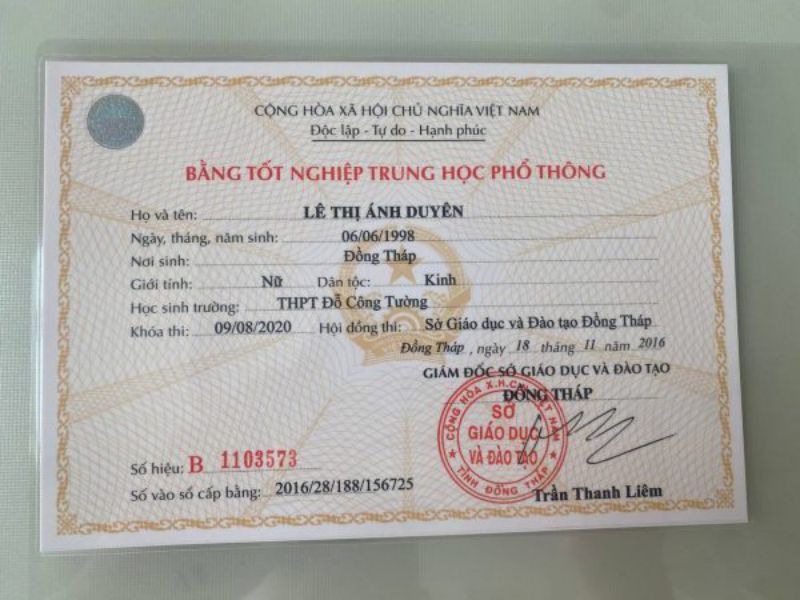 Thông Tin Cần Cung Cấp Khi Làm Bằng Cấp 3
