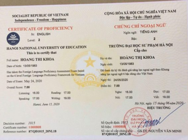 Cam Kết Dịch Vụ Làm Chứng Chỉ Tiếng Anh Uy Tín Tại Làm Bằng Đại Học Shop